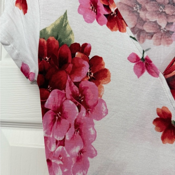 Forever 21 Pink Ruffled Wrap Maxi Dress Size S - Picture 4 of 11